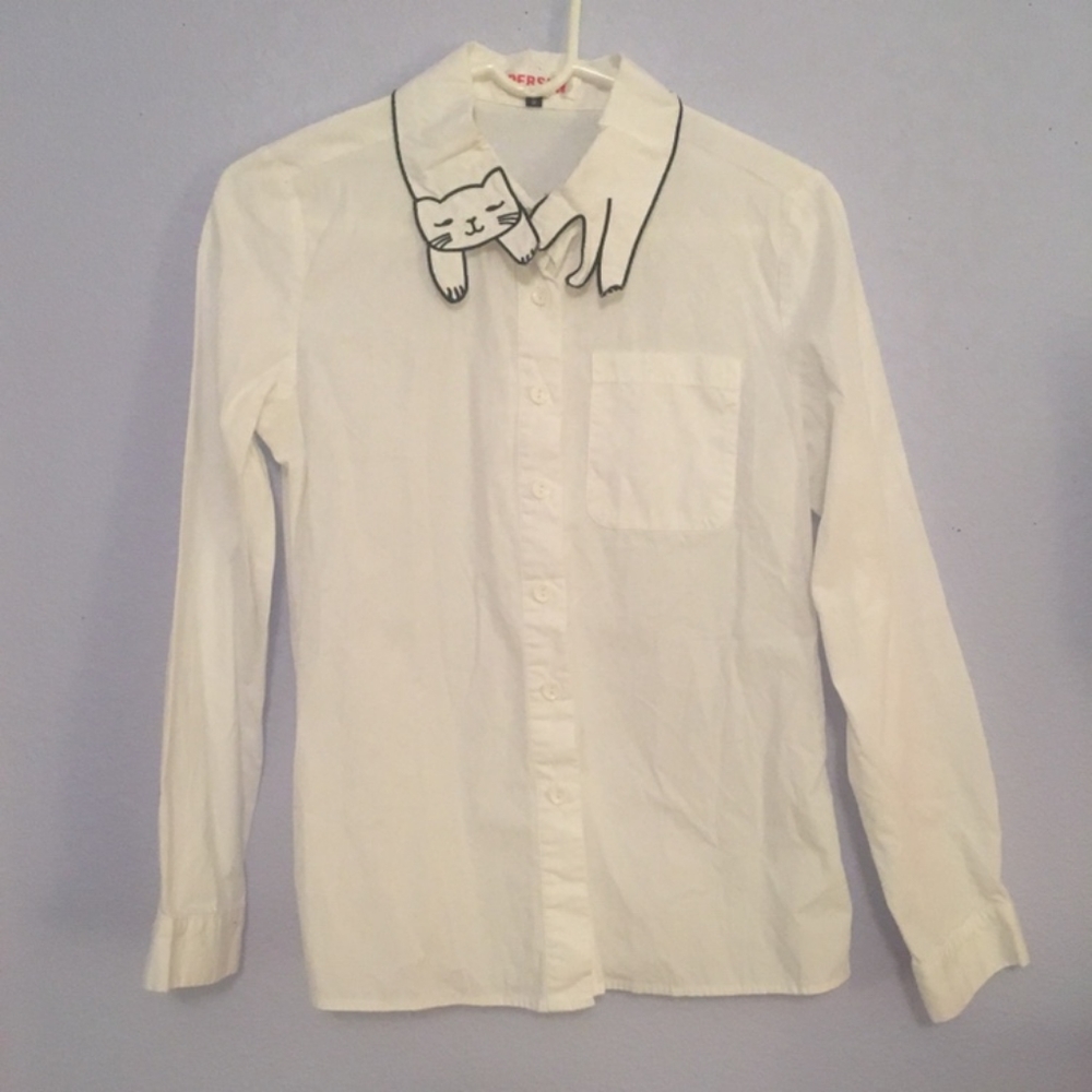 Cat Button Up
